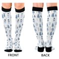 thumbnail image 4 of FORMRS Womens Knee High Socks Casual Long Thick Travel Daily Wear, 2 Pairs, White Snowman, 4 of 6