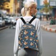thumbnail image 7 of JIALIOU Mini Backpack Purse for Women Quilted Casual Daypack Small Travel Shoulder Bag, Corgi Dog and Planet, 7 of 7