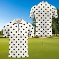 thumbnail image 4 of HUIACONG Polka Dot Matching Golf Shirts for Couples Sleeveless Golf Shirts for Women Moisture Wicking Mens Short Sleeve Collared Golf Shirt Quick Dry Lightweight Man S, 4 of 6
