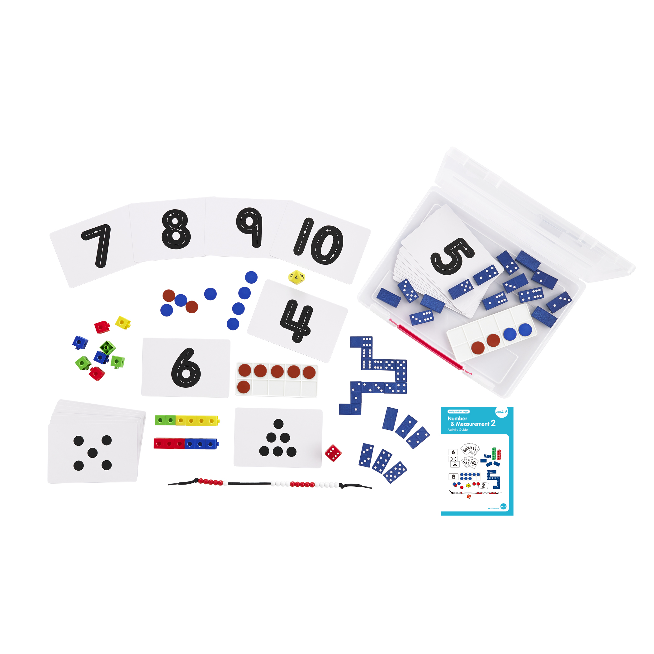 edxeducation Early Math101 to go - Ages 4-5 - Number & Measurement - In Home Learning Kit for Kids - Homeschool Math Resources with 25+ Guided Activities