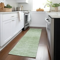 Addison Rugs Chantille Indoor/Outdoor Transitional Lines Aloe Washable Runner Rug, 2'3" x 7'6"