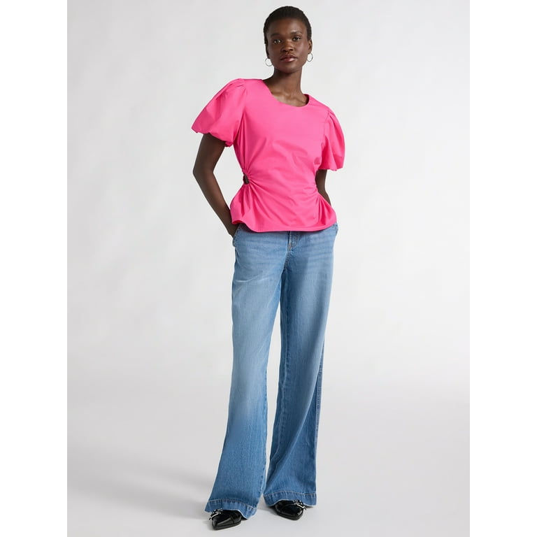 Puff sleeve womens top sale