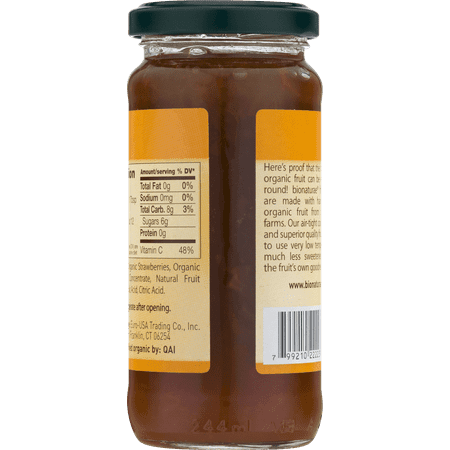 BIONATURAE ORGANIC STRAWBERRY FRUIT SPREAD, 9 oz