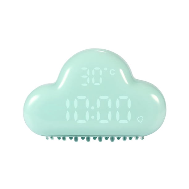 La Alarma Del Reloj Magnético Multifuncional En Forma De Nube Muestra La Temperatura De La Fecha Y La Hora Del Led Eigraketly EL013520-01