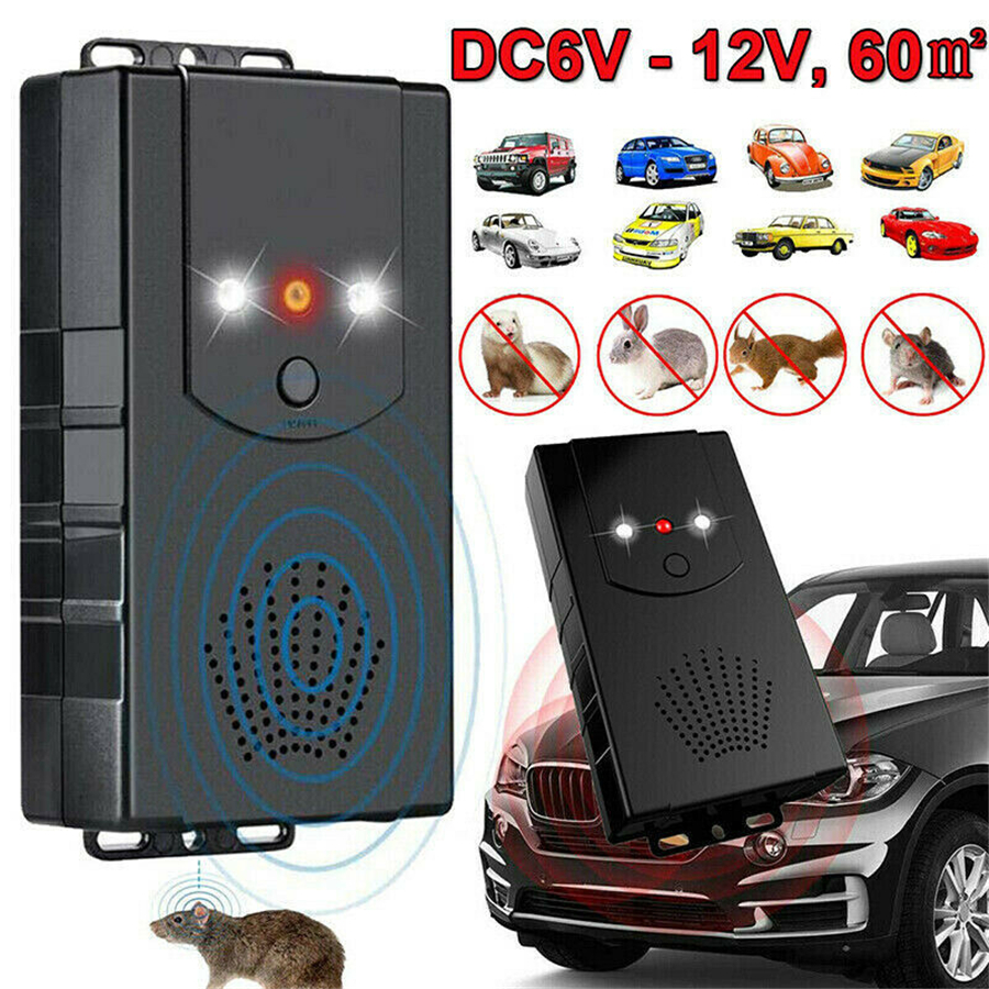 Acaigel Auto Suv Ultrasonic Under Hood Mice Rat Pest Repellent Mouse Repeller Universal