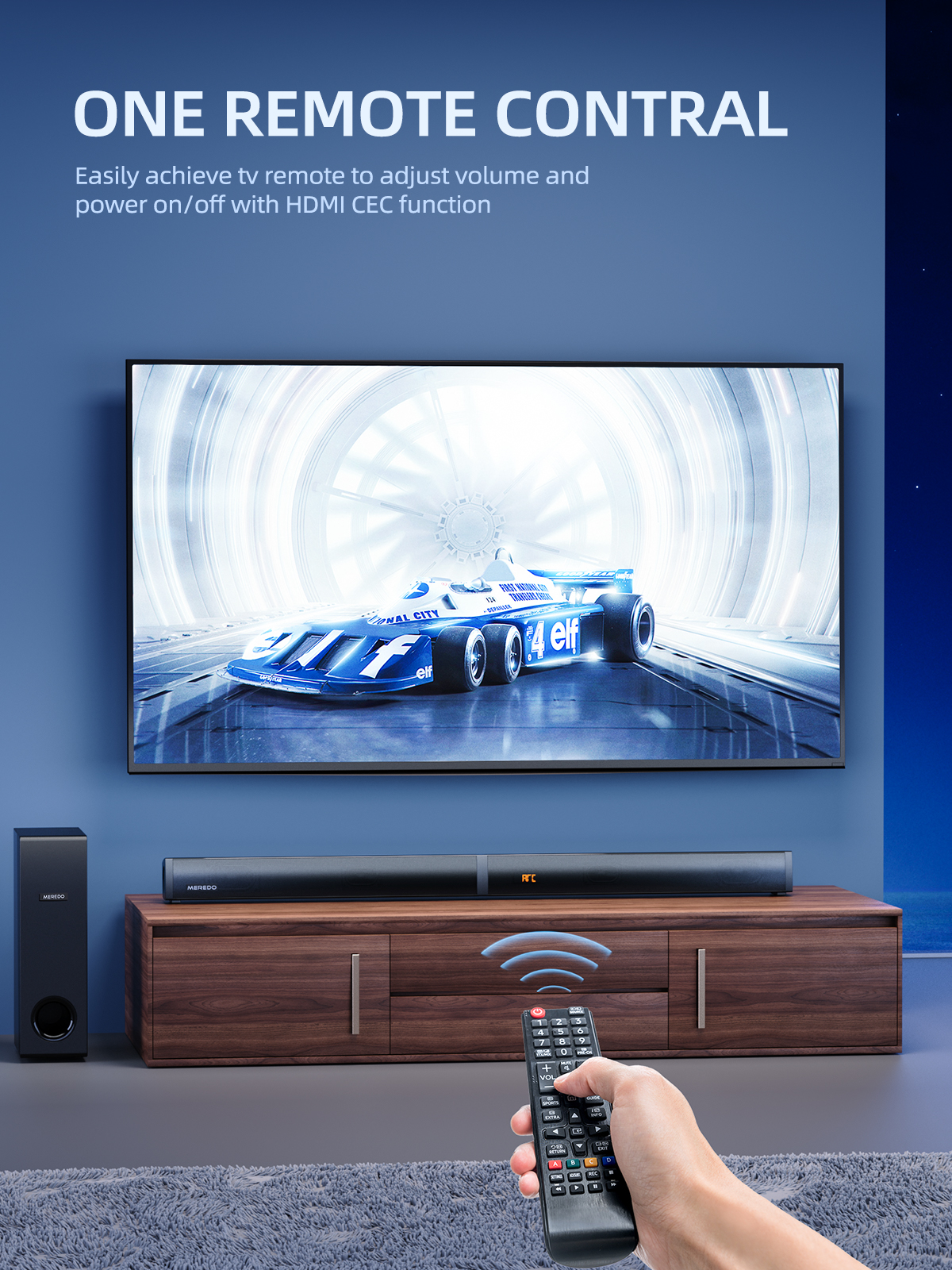 MEREDO 180W Detachable Soundbar with Subwoofer, 2.1CH photo 6