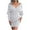White, variant on IROINNID Semi Formal Dress for Women Long Sleeve Sweater Dress V-Neck Knit Bag Hip Solid Color Dress,Blue