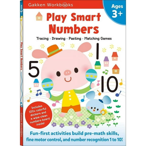 Play Smart Play Smart Numbers Age 3 : Preschool Activity Workbook with Stickers for Toddlers Ages 3, 4, 5: Learn Pre-Math Skills: N, (Paperback)