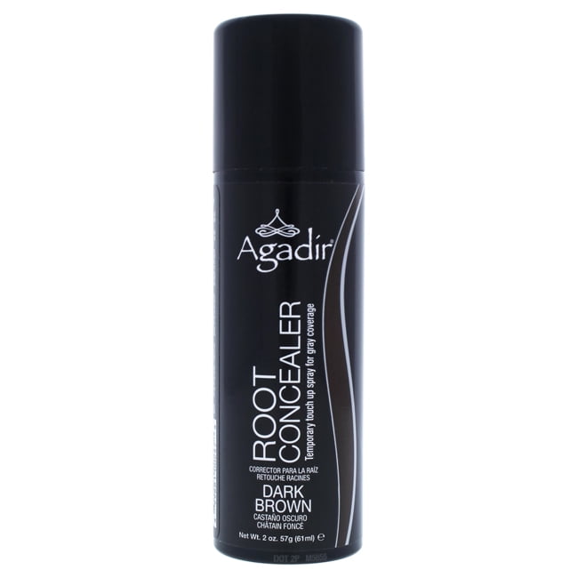 Root Concealer Temporary Touch Up Spray - Dark Brown by Agadir for Unisex - 2 oz Hair Color
