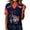 Navy, variant on JULMCOMO Women's Summer Tops 2026 Soccer Cup V Neck American Flag USA Soccer Jersey Short Sleeve Fan Wear Football Graphic Tees Navy 2XL