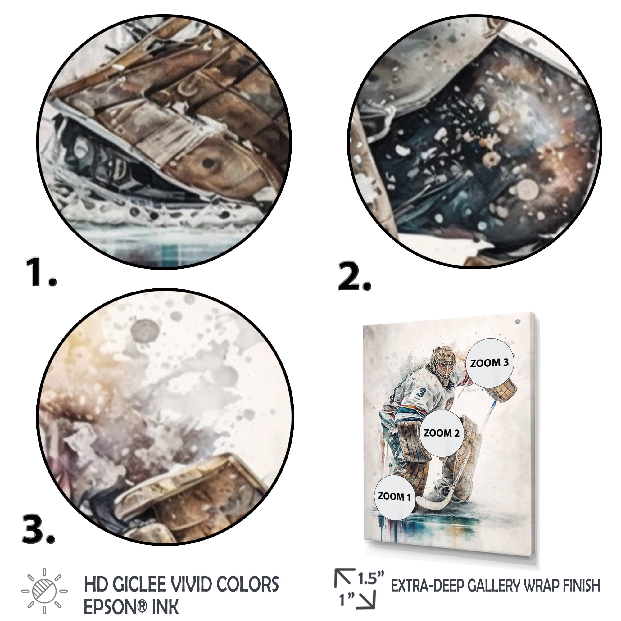 Designart Hockey Goalie During Game VI Canvas Wall Art