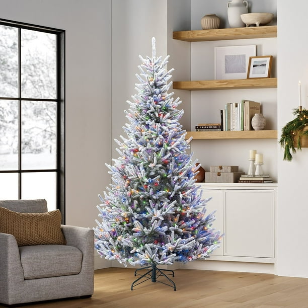 ✳︎new arrival✳︎christmastreeクリスマスツリー⑦ Member's Mark 7.5' Pre-Lit Snowy Georgia Christmas Tree