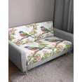 thumbnail image 3 of Pink Flower Sofa Couch Cushion Covers Washable, Removable Stretchable Sectional Couch Covers, Green Leaf Birds Vintage Painting Spring Slipcovers for L & T Shape Sofa Furniture Protector M Size 1 pc, 3 of 7