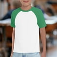 thumbnail image 2 of EnJoCho Boys Short Sleeve Ragla𝗇 Tee Kids Color-Block Crewneck Tops Basic Casual Comfortable T-Shirts for 5-14 Years Athletic Play Everyday Wear, 2 of 4
