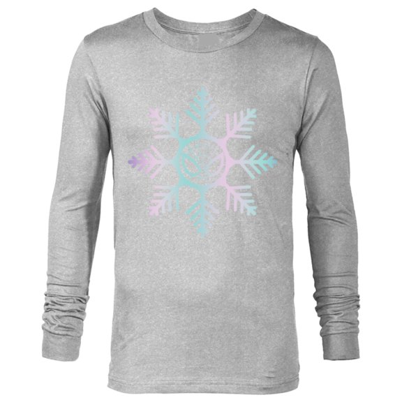 Marvel Spider-Man Winter Holiday Snowflake Logo - Long Sleeve T-Shirt for Men - Customized-Athletic Heather