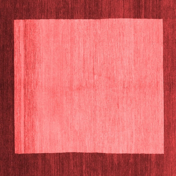 Ahgly Company Indoor Square Abstract Red Modern Area Rugs, 5' Square