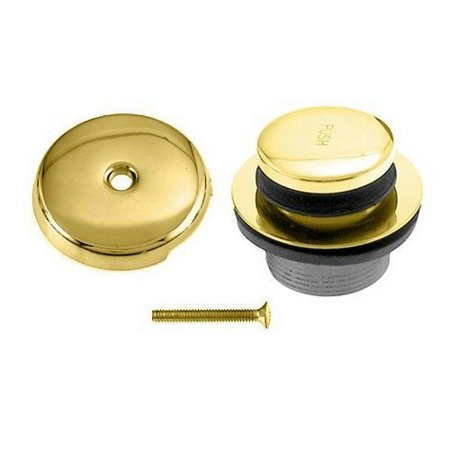 Toe Stoppers - Danco Polished Brass Overflow and Touch-Toe Stopper Kit #89236A