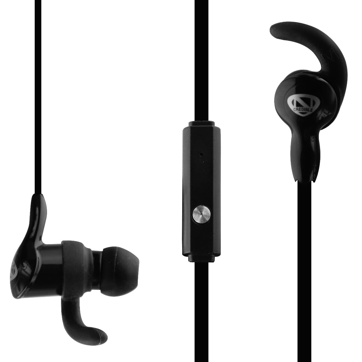 NCREDIBLE CORDED HANDSFREE EARBUDS WITH 3.5MM JACK BLACK Walmart