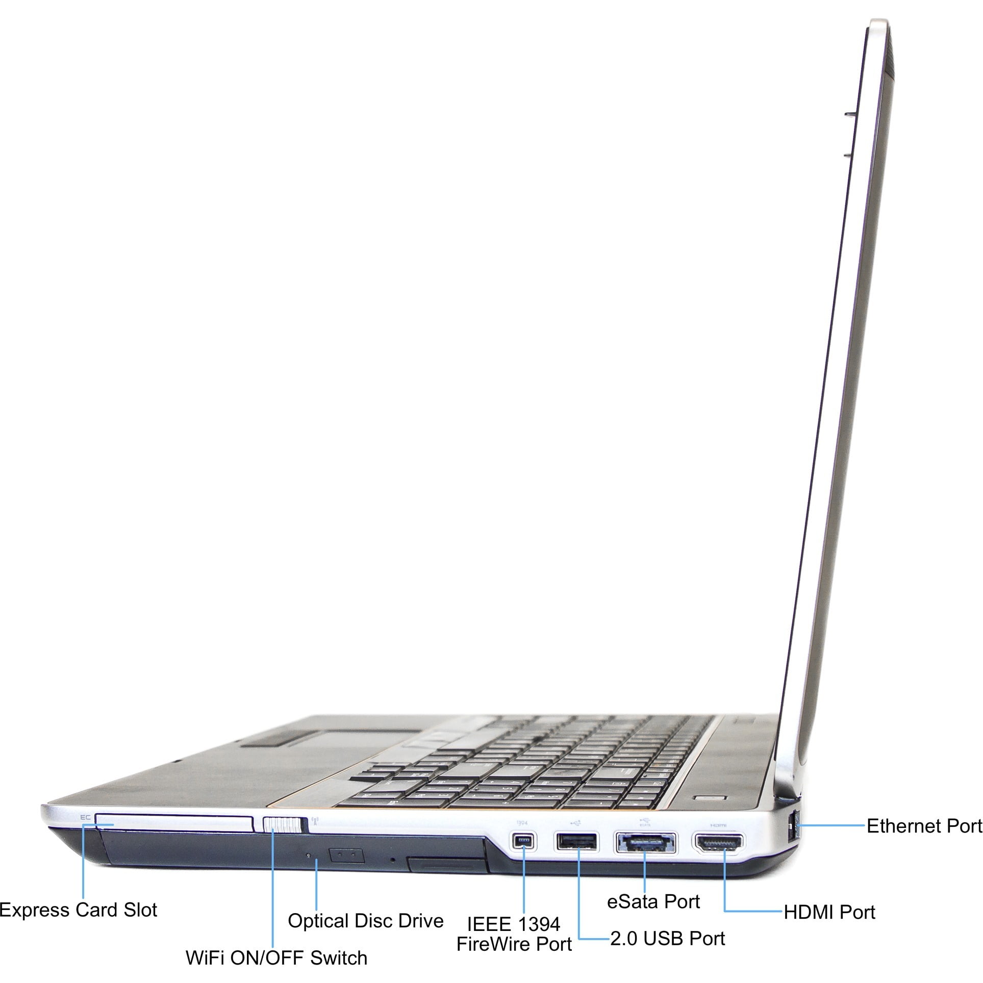 Dell 15.6" Latitude E6520 Laptop PC with Intel Core i5-2520M Processor, 8GB Memory, 128GB Solid State Drive and Windows 10 Pro