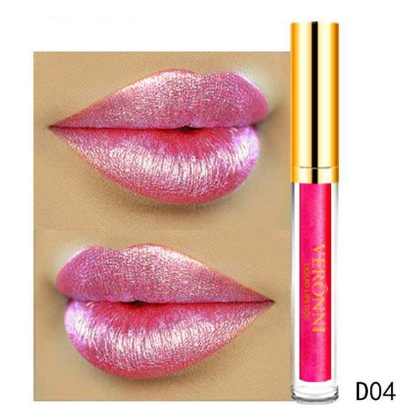 10 Color Womens Glitter Flip Lipstick Flip Pull Pearl Lip Gloss 6ml