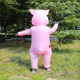 thumbnail image 4 of Disfraz de cerdo inflable Tvakkera, rosa, para adulto, con bomba de aire, 4 of 7