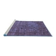 thumbnail image 2 of Ahgly Company Machine Washable Indoor Rectangle Oriental Blue Industrial Area Rugs, 7' x 9', 2 of 4