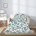 thumbnail image 2 of Gaeub Bears and Tropical Leaves Print Flannel Throw Blanket, Home Fleece Throw Blanket for Couch or Bed,Decorative Blankets,Lightweight Fuzzy Flannel Blanket-50"x40", 2 of 6