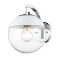 thumbnail image 1 of Golden Lighting 3219-1W CH-WHT 1 Applique Murale &44; Blanc & Chrome, 1 of 1