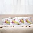 thumbnail image 3 of Colorful Throw Pillow Cushion Case Pack of 4, Mixed Fruit Drink Splash Photo Strawberry Banana Milk Fountain, Modern Accent Double-Sided Print, 4 Sizes, Pink Yellow and White, by Ambesonne, 3 of 6