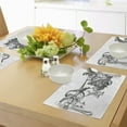thumbnail image 4 of Ambesonne Retro Place Mats Set of 4, Warrior in a Chariot, Standard Size, Black White, 4 of 6