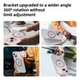 thumbnail image 4 of for iPhone 14 Magnetic Case with Invisible Stand, [Military Grade Drop Protection] [MagSafe Compatible] Slim Translucent Ring Case for Men & Women for iPhone 14, Pink, 4 of 6
