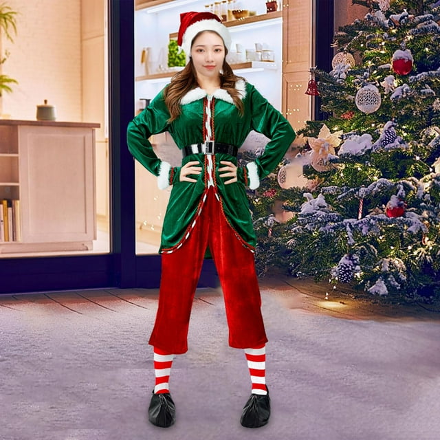 Disfraz de de Navidad, Disfraz de Papá Noel, Disfraz de Cosplay, Traje Elegante para niños, Conjunto de Ropa para Juegos de rol de cumpleaños , SG Yinane disfraz de elfo