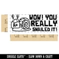 thumbnail image 2 of Wow You Really Snailed Nailed It Teacher Student School Self-Inking Rubber Stamp Ink Stamper - Pink Ink - Large 2-3/4 Inch, 2 of 7