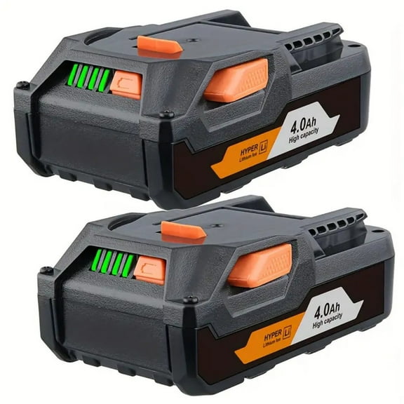 2 Packs 4000mAh 18V R840085 Lithium Battery Replacement for Ridgid 18V Tools Battery Compatible with Ridgid R840087 R840083 R840086 Cordless Drill Tools
