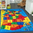 thumbnail image 2 of Mybecca Kids Rug USA Map Size 5' x 7' Perfect for Playroom & Nursery - Multicolor, 2 of 8
