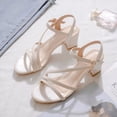 thumbnail image 4 of Sandalias con correa en el tobillo para mujer sandalias informales elegantes de cuero PU zapatos de oficina para mujer, 4 of 7