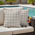 thumbnail image 4 of Grey Plaid Outdoor Waterproof Pillow Covers, Country Cute Love Pastoral Heart Lattice Decorative Square Throw Pillowcase Sofa Cushion Sham for Patio/Couch/Chair, 20"x20" 2 Pack, 4 of 8