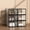 Black, variant on 6 Pack Clear Shoe Boxes with Lids - Thick Stackable Plastic Sneaker Storage Bins, Foldable Shoe Display Case for Entryway Closet Bedroom Dorm, Space Saving Organizer