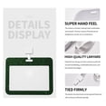 thumbnail image 4 of Susaid Emerald Green Sparkling Print ID Badge Holder with Double-Sided Windows Horizontal Hard Plastic Case Black Card Protector Pouch for Office School ID Credit Cards, 4 of 7