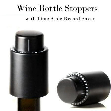 

OUSITAID Wine Bottle Stoppers with Time Scale Record Saver Real Vacuum Champagne Stoppers Reusable Wine Preserver Wine Corks Keep Fresh Best Gifts for Wine Lovers