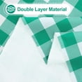 thumbnail image 3 of Round Waterproof Vinyl Table Cloth, Buffalo Flannel Backed Tablecloth, Wipeable Plastic Table Cover for Dinner, Kitchen, Picnic (60", Green and White), 3 of 6