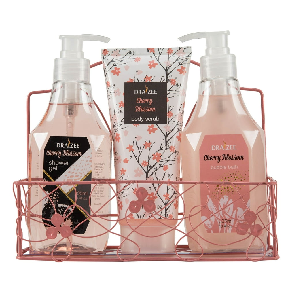 Bath Gift Set for Woman with Refreshing Cherry Blossom