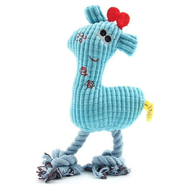 Productos para mascotas Peluches Juguetes para masticar perros Mascotas Gatos Sonido lindo para morder Juguetes chirriantes Diseño de ciervo (azul)