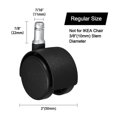 thumbnail image 1 of Juego de 5 ruedas de 2 pulgadas, tama?o de la barra de ruedas: Ruedas para silla de oficina de 7/16", 7/8" (negro) XianweiShao 8390614495197, 1 of 1