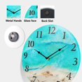 thumbnail image 2 of Reloj de pared WISKALON Coastal Nautical Glass 35 cm con forma de concha, 2 of 6