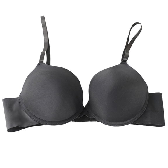 Bigersell Padded Push up Bras for Women Sale Clearance Lounge Bras for Women Training Bra Style B2718 V-Neck Padded Bras Hook and Eye Bra Closure Big & Tall Size Seamless Sports Bras for Women Black L
