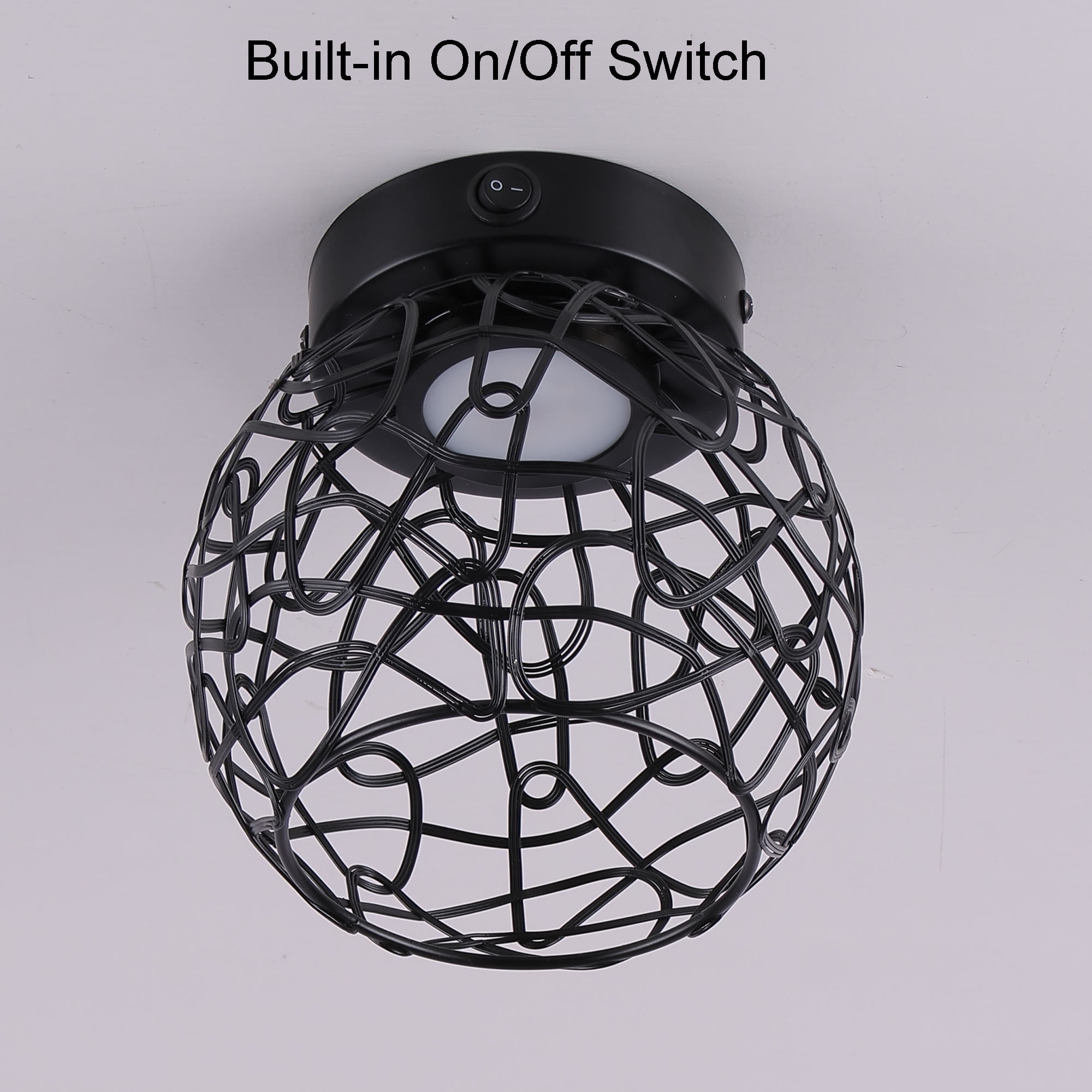 Maichis 12V RV LED Pendant Light Fixture with Built-in Non-Replaceable LED & On/Off Switch - Modern Metal Net Shade for RV, Motorhome, Camper, Trailer Interior & Dining Room Lighting