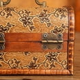 thumbnail image 5 of Jewelry Organizer Box Antique Imitation Copper Latch Printed Wood Mini Treasure Chest Storage Box for Bedroom, 5 of 6