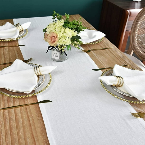 Off white discount table runner