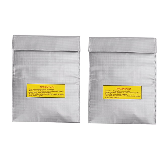 Bolsa segura para batería Lipo, almacenamiento de seguridad, accesorio ignífugo a prueba de explosiones, 2 uds.